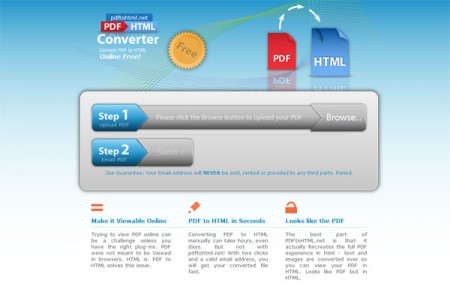 PDF على الانترنت لتحويل HTML