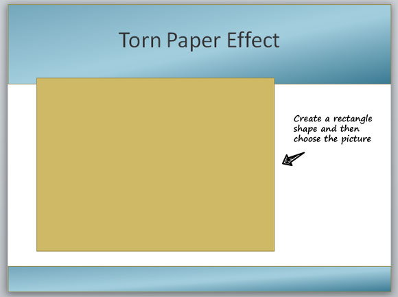 كيفية إنشاء تأثير ورقة ممزقة في PowerPoint 2010