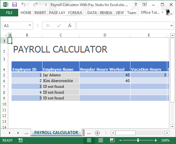 calcolatrice Payroll