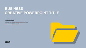 計算機文件夾 PowerPoint 模板