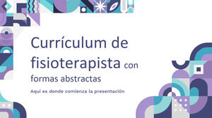 Curriculum Vitae de Fisioterapeuta Abstract Shapes