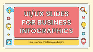 Diapositives UI/UX pour l'infographie d'entreprise