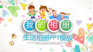 Cartoon Cute Handdrawn Love Background Children's Life Album PPT Template
