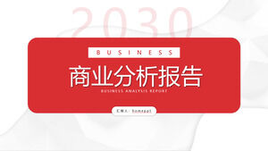 Laden Sie die PPT-Vorlage „Red Simple Business Analysis Report“ herunter