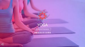 Modello PPT di promozione dell'allenamento yoga