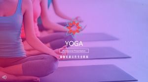 Yoga training promotion PPT template Yoga training promotion PPT template