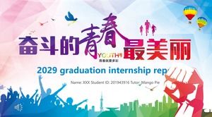 Graduation Internship Report Dynamic PPT Template