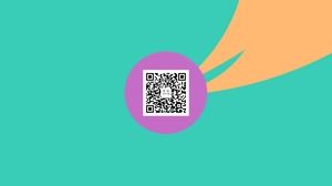 QR code display special effects animation PPT template