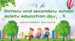 Plantilla PPT de promoción del Día de la Educación sobre Seguridad