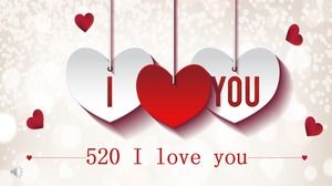 520 romantische Liebe PPT-Vorlage