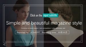 European and American magazines wind PPT template