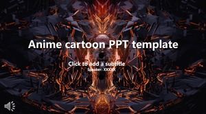 Kühle Anime-Cartoon PPT-Schablone