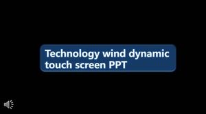 Modello PPT touchscreen dinamico vento tecnologia