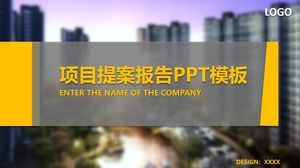 Modelo de PPT de proposta de projeto imobiliário amarelo bonito