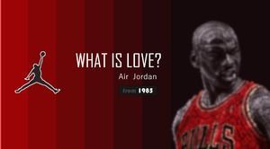 Red and black basketball brand Jordan Jordan PPT template