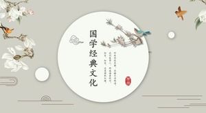 Elegante und schöne klassische chinesische Art PPT-Schablone