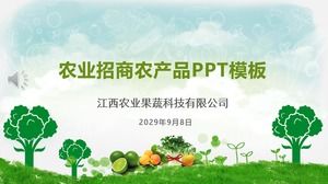 PPT-Vorlage für einen zusammenfassenden Bericht über landwirtschaftliche Arbeiten