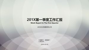 Quarterly work report with simple circular overlay background