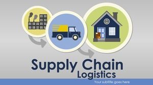 Zusammenfassung der Arbeit zum Jahresende der Logistikbranche flache Cartoon-Ppt-Vorlage (einschließlich Transportsymbole)