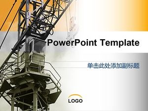 Templat ppt industri konstruksi tower crane