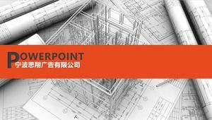 Construction engineering design project work report ppt template