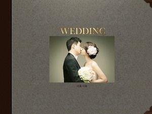 Высококачественный простой шаблон свадебного альбома ppt