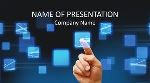 Touch virtual screen ppt template appeared in technology movies
