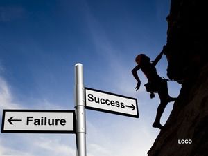 Guía de escalada-éxito de éxito apegarse a la plantilla ppt empresarial adecuada para capacitación en ventas