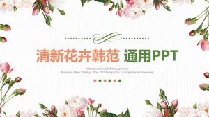 Frische Han Fan Blumen Hintergrund Folienvorlage kostenloser Download