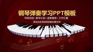 Plantilla de cursos PPT para entrenamiento de interpretación de piano