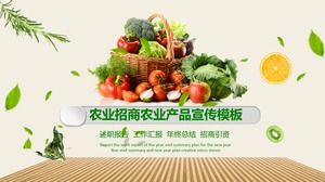 Vegetable agricultural background PPT template