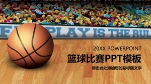 Basketballspiel PPT Vorlage für Basketball Hintergrund