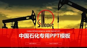 Modello PPT Sinopec con sfondo di estrattore di olio