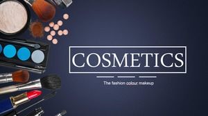 Beauty makeup PPT template for cosmetics background