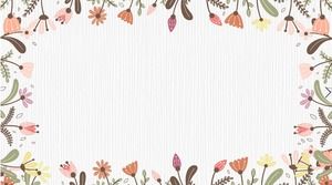 Cute cartoon flower border PPT background picture
