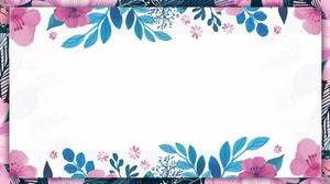 Vintage watercolor flowers PPT background pictures free download