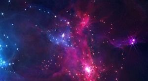 Trei imagini cu fundalul PPT al cerului înstelat al universului