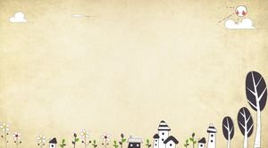 5 cartoon PPT background pictures in illustration style