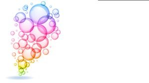 6シンプルで新鮮な色のバブルPPT背景画像
