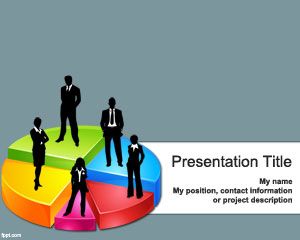Бизнес-3D Круговая диаграмма Шаблон для PowerPoint