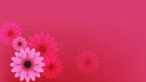 Розовый красивый цветок PPT фоновый рисунок