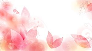 Obraz w tle różowy piękny liść PPT
