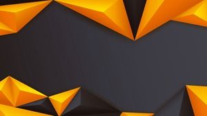Оранжевый сплошной многоугольник PPT фоновый рисунок
