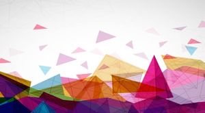 Renk üçgen çokgen PowerPoint arka plan resmi