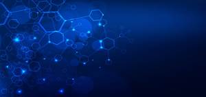 Blue dotted line hexagon PPT background picture