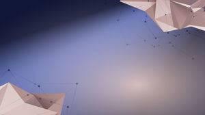 Blaues festes Polygon-PPT-Hintergrundbild