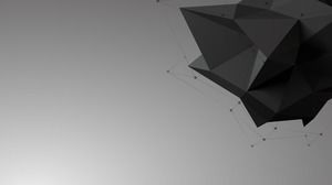 Black solid polygon PPT background picture