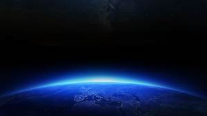 美しい青い地球のPPT背景画像