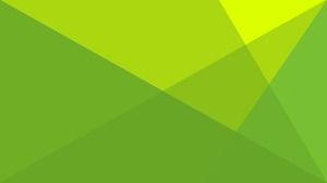 Drei grüne Polygon-PowerPoint-Hintergrundbilder
