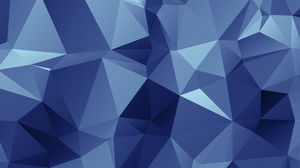 青い低平面ポリゴンPPT背景画像